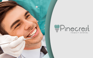 Man at dentist
